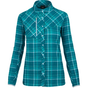 Salewa, SALEWA Fanes 4 PolarLite Flannel Langarmshirt Damen M malta/ocean/white 2019 IT 40 | EU 34 Langarm Hemden, 