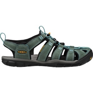Keen Clearwater CNX Leather Sandals Damen mineral blue/yellow 2020 US 7 | EU 37,5 Trekking- & Wandersandalen