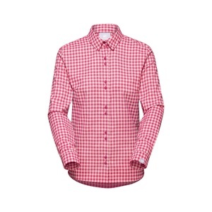 Mammut, Mammut Damen Winter Bluse (Größe M, Pink), Mammut Langarmhemd zum Wandern rot M