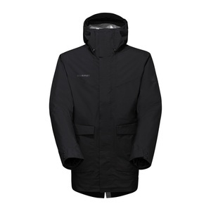 Mammut, Mammut Hardshell-Parka mit Kapuze für Herren schwarz L, Mammut Regenparka mit herausnehmbarer Isolationsjacke schwarz L