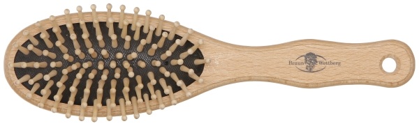 HairForce, Holzb&uuml;rsten mit echten Holzstiften gross oval