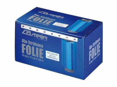 Comair, Comair Alufolie 14&micro; blau 12cmx150m Rolle, Comair Alusträhnenfolie 14 my 12cm x 150m blau
