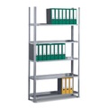 META- Aktenregal META GF, einseitig, ohne Abdeckboden, verzinkt, HxBxT 1.850 x 1.000 x 300 mm