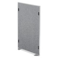 Akustik-Stellwand HxBxT 1657 x 980 x 27 mm Wand grau meliert, Rahmen alusilber