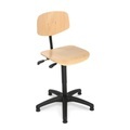 Arbeitsdrehstuhl Easy Buche, Sitzhöhe 430-630 mm, Kunststoffbasis, Bodengleiter