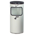 Jungheinrich PROFISHOP, Ascher-Abfall-Kombination RONDO, selbstlöschend, Wandbefestigung, 10 Liter, Edelstahl