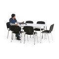 Jungheinrich PROFISHOP, Besprechungsgruppe, Tisch BxT 1.600 x 800 mm + 6 Stühle