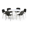 Besprechungsgruppe, Tisch Ø 1.200 mm + 6 Stühle