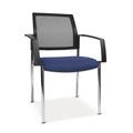 Topstar® Besucherstuhl BtoB 10 mit Polster-Rückenlehne + 4 Fuss Gestell, schwarz