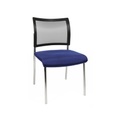 Topstar® Besucherstuhl Classic mit Netz-Rückenlehne + 4 Fuss Gestell, blau