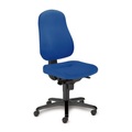 Bürodrehstuhl Bizzi deluxe, Sitzhöhen- und tiefenverstellung, Gesamthöhe 1.060-1.235 mm, blau
