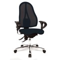Topstar® Bürodrehstuhl Ortho 15, Netzrücken, höhenverstellbare Armlehnen, anthrazit