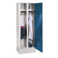 CP, C+P Garderobenschrank Classic mit Doppelabteil, Füssen + Drehriegelverschluss, HxBxT 1.850 x 610 x 500 mm