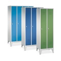 CP, C+P Garderobenschrank Classic mit Füssen, Drehriegelverschluss, 4 Abteile, HxBxT 1.850 x 1.600 x 500 mm