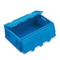 Euronorm-Faltbox Premium, mit Scharnierdeckel, 42 Liter, blau
