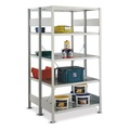 META Fachbodenregal, GF, doppelzeilig, FL 150 kg, verzinkt, HxBxT 3.000 x 1.000 x 600 (2x300) mm