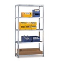 META Fachbodenregal Schraubsystem, GF, FL 80 kg, verzinkt, HxBxT 2.000 x 1.250 x 400 mm
