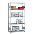 META Fachbodenregal Stecksystem, GF, FL 100 kg, verzinkt, HxBxT 2.000 x 1.000 x 400 mm