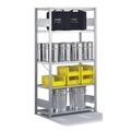 META Fachbodenregal Stecksystem, GF, FL 230 kg, verzinkt, HxBxT 2.500 x 1.000 x 500 mm