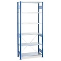 SCHULTE Fachbodenregal, GF, enzianblau/verzinkt, FL 150 kg, HxBxT 2.000 x 1.000 x 600 mm