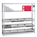 SCHULTE, SCHULTE Fachbodenregal mit engmaschigen Körben, AF, HxBxT 2.500 x 2.500 x 400 mm, FL 400 kg