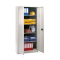 BISLEY Flügeltürschrank, HxBxT 1.950 x 914 x 400 mm, lichtgrau, Böden lackiert