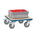 Fetra, fetra® Kistenroller mit Holzplattform, TK 250 kg, Ladefläche BxT 610 x 410 mm