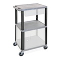 Kunststoff-Transportwagen, 3 Etagen, TK 150 kg, grau