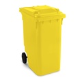Kunststoff-Mülltonne mit Rollen, 360 Liter, gelb