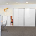 BISLEY Schiebetürschrank Premium, HxBxT 1.181 x 1.200 x 430 mm, weiss