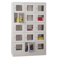 PAVOY Schliessfachschrank mit Sichtfenster, 3 x 5 Fächer, HxBxT 1.850 x 1.230 x 500 mm