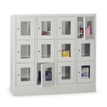 PAVOY Schliessfachschrank mit Sichtfenster, 4 x 4 Fächer, HxBxT 1.518 x 1.630 x 500 mm