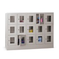 PAVOY Schliessfachschrank mit Sichtfenster, 5 x 3 Fächer, HxBxT 1.187 x 1.530 x 500 mm