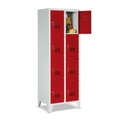 Portofino, Portofino Schliessfachschrank mit Belüftungsfeld, 2 x 4 Fächer, HxBxT 1.800 x 810 x 500 mm, mit Füssen