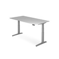 Schreibtisch mit Memoryschalter, C-Fuss höhenverstellbar, BxT 1.600 x 800 mm, grau
