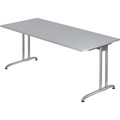 Schreibtisch Akzent, C-Fuss Gestell, BxT 1.800 x 800 mm, grau
