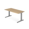 Schreibtisch, C-Fuss höhenverstellbar, BxT 1.600 x 800 mm, Eiche