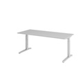 Schreibtisch, C-Fuss höhenverstellbar, BxT 1.800 x 800 mm, grau