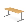 Schreibtisch, C-Fuss höhenverstellbar, BxT 1.800 x 800 mm, Buche