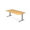 Schreibtisch, C-Fuss höhenverstellbar, BxT 2.000 x 1.000 mm, Buche