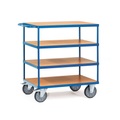 Fetra 2443 Tischwagen Stahl pulverbeschichtet Traglast (max.): 500 kg Brillantblau (RAL 5007)