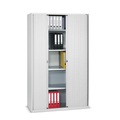 BISLEY Euro-Rollladenschrank Breite 1000 mm, 4 Fachböden silber