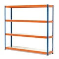 SCHULTE Weitspannregal, mit Stahlpaneelen, GF, HxBxT 1.981 x 2.450 x 469 mm