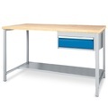 Werkbanktisch mit Ablage + 1 Schublade, TK 1.000 kg, HxBxT 859 x 1.500 x 750 mm
