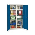 stumpf®, stumpf® Werkstatt-Flügeltürschrank mit 8 Wannen + Trennwand, HxBxT 1.800 x 1.000 x 500 mm, lichtgrau