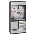 stumpf®, stumpf® Werkstatt-Rollladenschrank mit integrierter Arbeitsplatte + Lochwand + 5 Schubladen