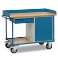 Fetra, Fetra 2436 Tisch- und Schrankwagen Stahl pulverbeschichtet Traglast (max.): 400 kg Brillantblau (RAL 5007)