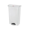 Rubbermaid Tretabfallsammler fahrbar Volumen 90 l, BxHxT 353 x 826 x 570 mm weiß
