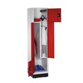 C+P Z-Garderobenschrank Classic mit Falttüren, 2 Abteile, HxBxT 1.800 x 420 x 510 mm