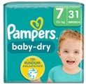 Pampers Baby Dry Gr7 15+kg Extra Large Sparpack (31 Stück)